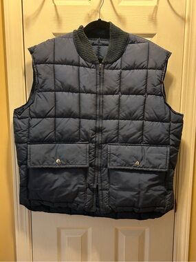ZERO- ZONE Insulated OuterWear Men’s 2XL Vest Blue Puffer Insulated-Vintage EUC